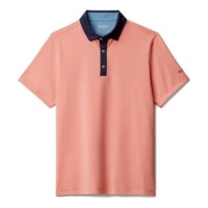 Rhone Men's Golf Sport Polo New With Tags Coral/Black Size Large